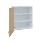 MH - 65D horní skříňka, 1-dveřová, levá, 770x654x440, korpus bílý, dvířko javor horský